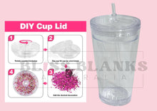 Load image into Gallery viewer, Acrylic Snow Globe tumblers 12oz,16oz & 24oz  with S/Globe lid