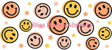 Load image into Gallery viewer, 40oz UV DTF wrap - Smiley Faces