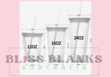 Load image into Gallery viewer, Acrylic Snow Globe tumblers 12oz,16oz & 24oz  with S/Globe lid
