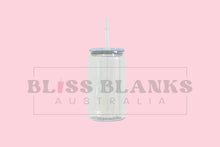 Load image into Gallery viewer, Sublimation 16oz Clear Soda Can Libby glass with CLEAR PLASTIC LID