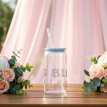 Load image into Gallery viewer, Sublimation 16oz Clear Soda Can Libby glass with CLEAR PLASTIC LID