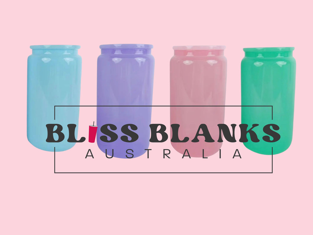 16oz Solid Coloured Libby Glass Tumblers- NON Shimmer