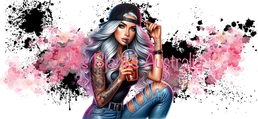 16oz UV DTF - Iced Tea Girl