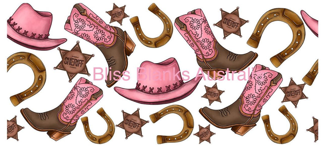 16oz UV DTF - Cowgirl Boots