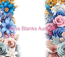 20oz Sublimation Digital Image Download- 3D Floral Add your own text (10)