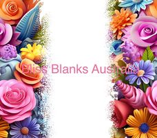 20oz Sublimation Digital Image Download- 3D Floral Add your own text (18)