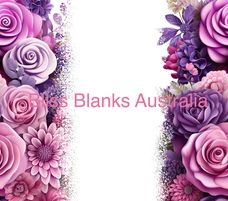 20oz Sublimation Digital Image Download- 3D Floral Add your own text (7)