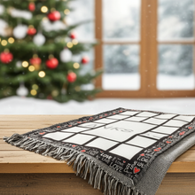 Load image into Gallery viewer, Sublimation 15 panel "I LOVE YOU" Blanket with fringe
