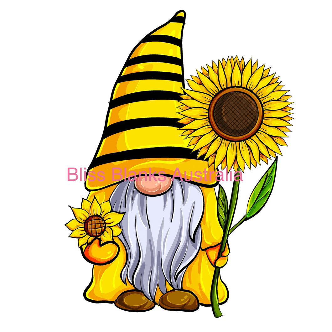 UV DTF Decal - Sunflower & Gnome