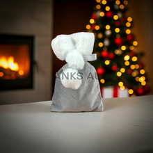 Load image into Gallery viewer, Velvet Gift Bag Santa Sack - Grey
