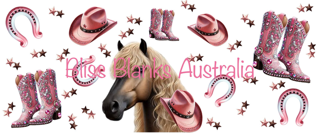 16oz UV DTF - Pink Cowgirl  (Exclusive design)