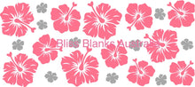 Load image into Gallery viewer, 40oz UV DTF wrap - Pink &amp; Green Flowers
