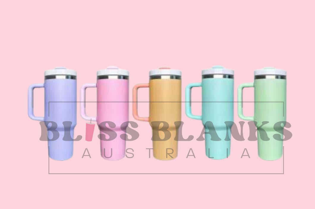 40oz Stainless steel Sublimation Pastel tumblers