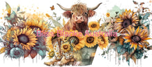 Load image into Gallery viewer, 40oz UV DTF wrap - Highland Cow &amp; cowgirl boots
