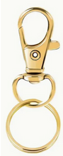 Load image into Gallery viewer, Claw Clasp Swivel Clips with Keyring - Bag of 10
