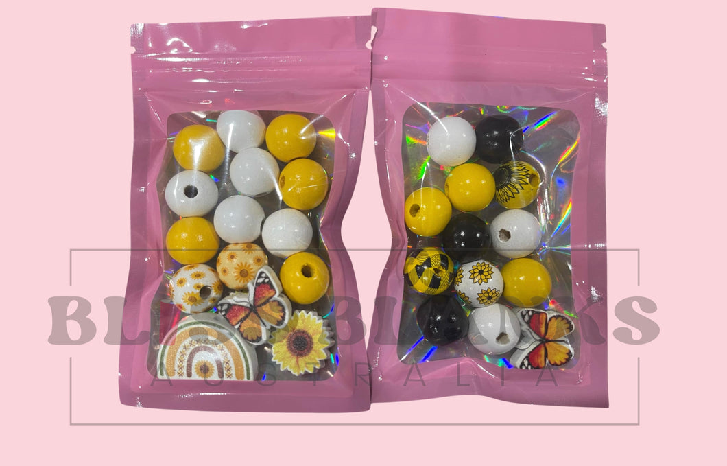 Sunflower Focal bead mix