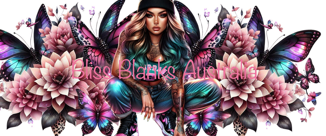16oz UV DTF - Basketball Butterfly Girl (Exclusive design)