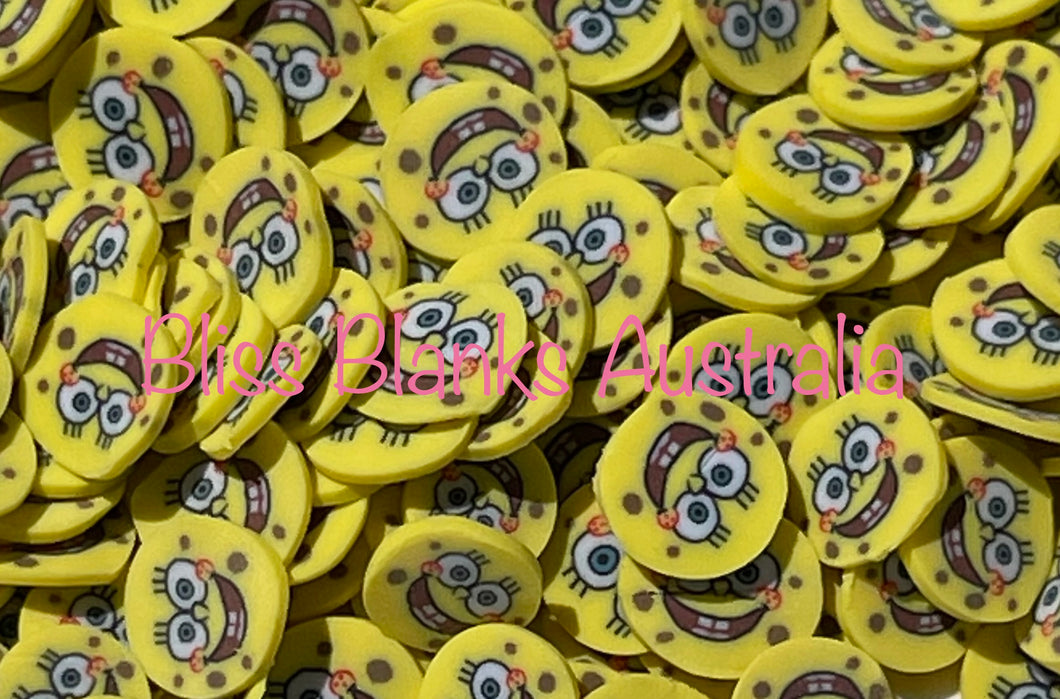 Sponge Bob Polymer Clay slices