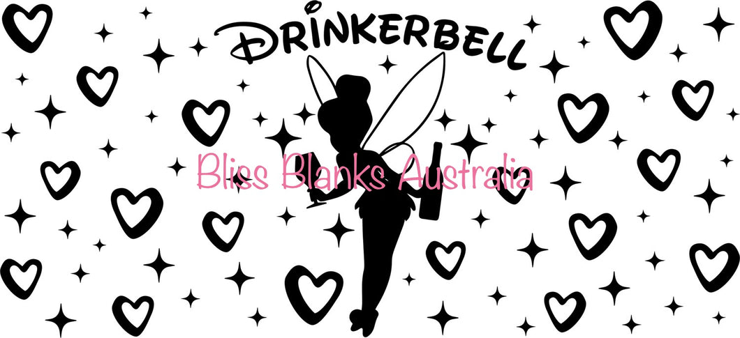 HOLOGRAPHIC 16oz UV DTF- Drinkerbell