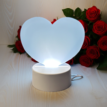 Load image into Gallery viewer, Sublimation Acrylic Heart shape with light up stand
