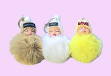 Load image into Gallery viewer, Pom Pom Baby Doll Keyring
