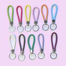 Load image into Gallery viewer, Braided Leather Strap keyring
