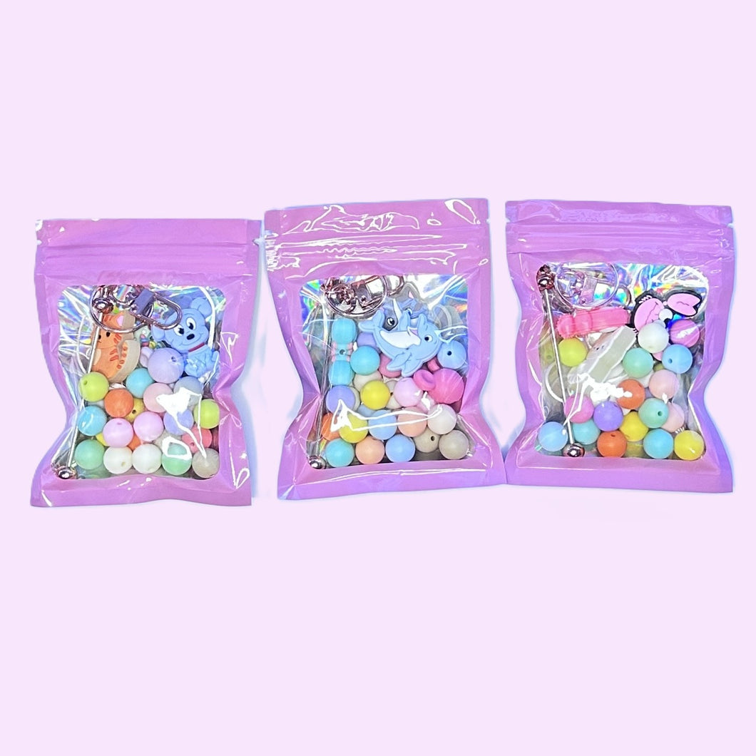 Bag charm bead kits
