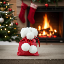 Load image into Gallery viewer, Velvet Gift Bag Santa Sack - Red

