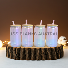 Load image into Gallery viewer, 16oz Iridescent Soda Can Libby Glass
