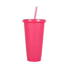 Load image into Gallery viewer, 24oz Glitter plastic cold cups
