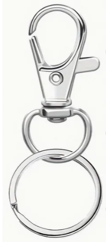 Claw Clasp Swivel Clips with Keyring - Bag of 10