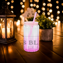 Load image into Gallery viewer, 16oz Ribbed Glass Libby snow globes
