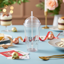 Load image into Gallery viewer, 16oz Acrylic snow globe- Dome lid
