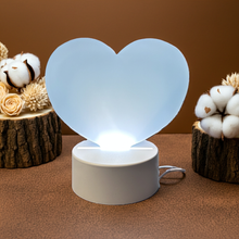 Load image into Gallery viewer, Sublimation Acrylic Heart shape with light up stand
