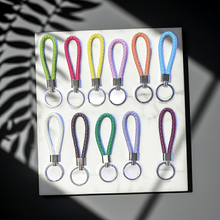 Load image into Gallery viewer, Braided Leather Strap keyring
