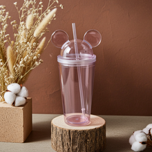 Load image into Gallery viewer, 16oz Clear Acrylic snow globe- Diamond cut Mouse lid
