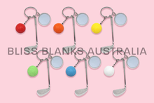 Load image into Gallery viewer, Sublimation Golf Keyring - Yellow
