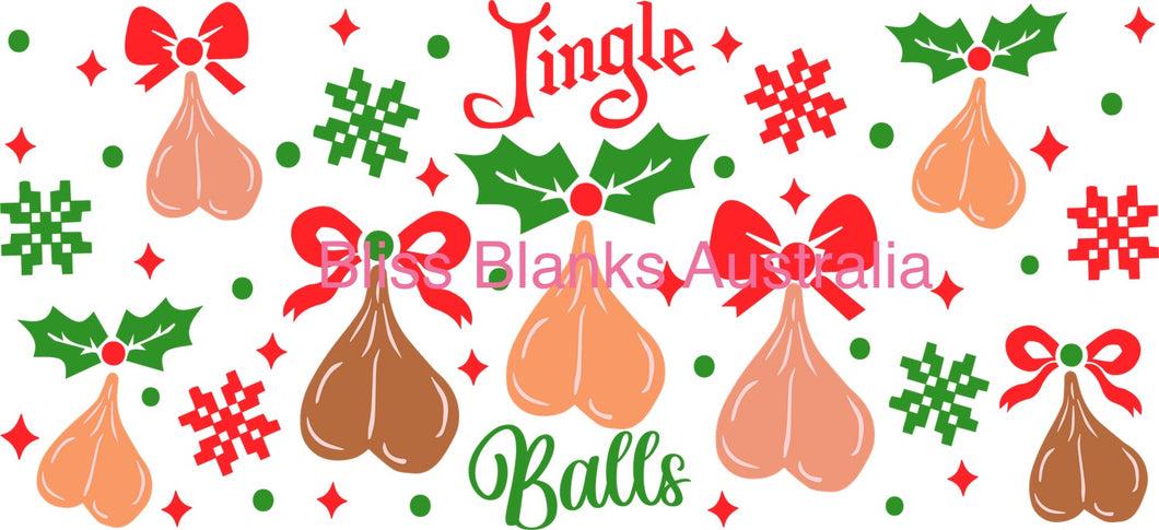 16oz UV DTF -Jingle Balls