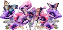 Load image into Gallery viewer, 40oz UV DTF wrap - Purple Flowers

