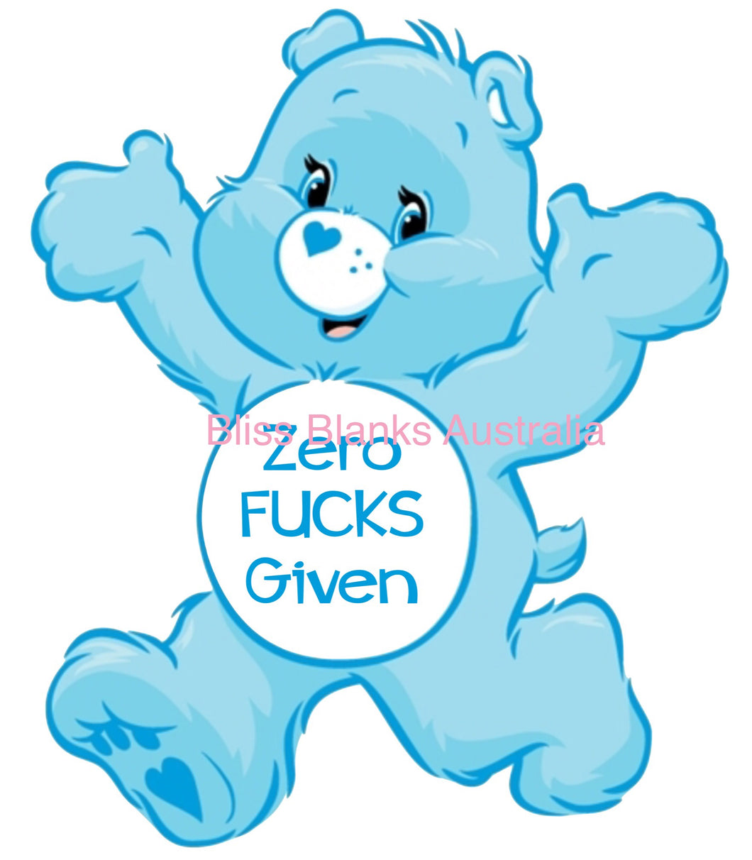UV DTF Decal - Swear Bear Blue