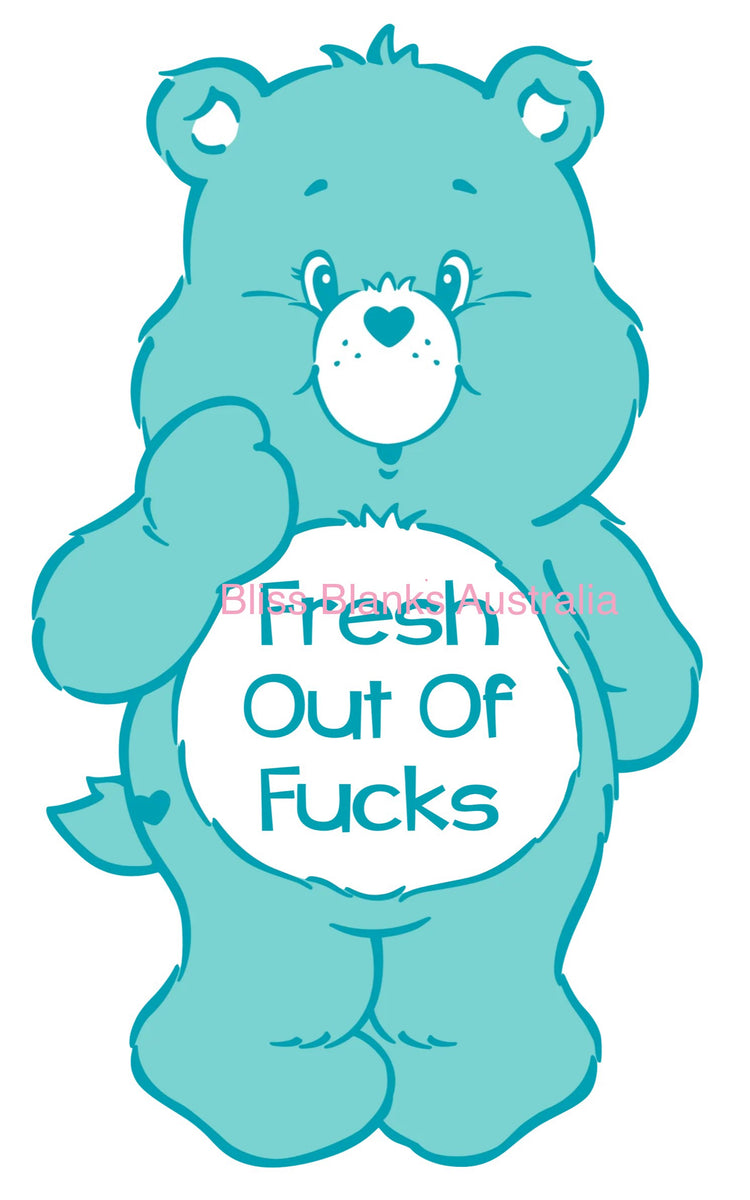 UV DTF Decal - Swear Bear Green – Bliss Blanks Australia