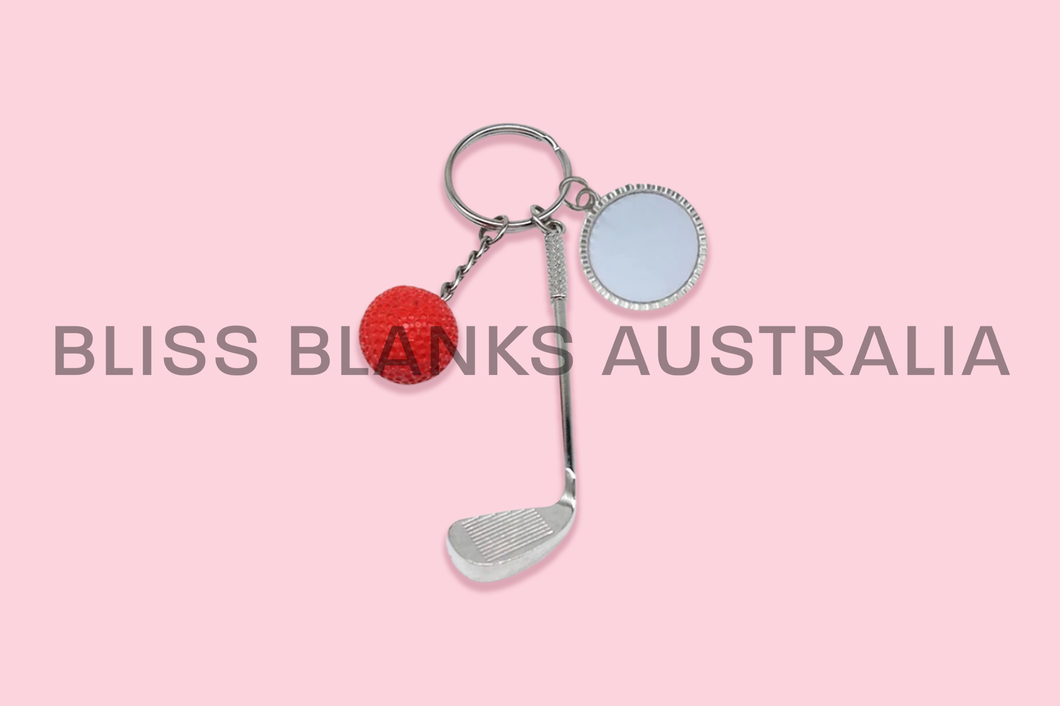 Sublimation Golf Keyring - Red