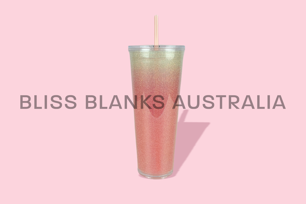 24oz Stadium cold cups - Pink Ombre