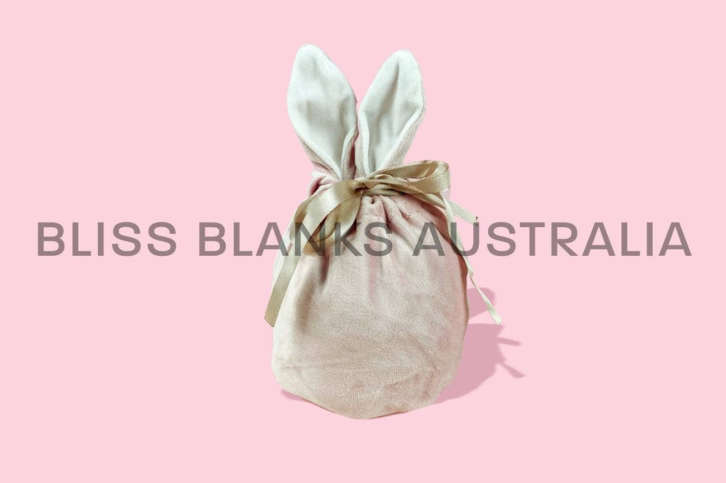 Velvet Easter Bunny Bag - Pink
