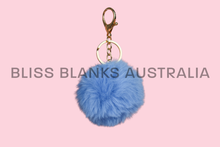 Load image into Gallery viewer, Puff Ball Keyring - Blue
