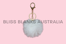 Load image into Gallery viewer, Puff Ball Keyring - White
