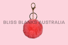 Load image into Gallery viewer, Puff Ball Keyring - Coral
