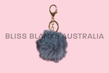 Load image into Gallery viewer, Puff Ball Keyring - Grey
