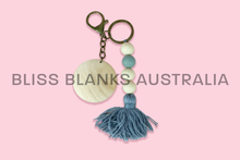 Load image into Gallery viewer, Wooden Tassel Keyring - Grey
