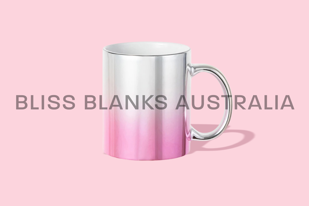 Sublimation Metallic Ceramic Mug - Pink